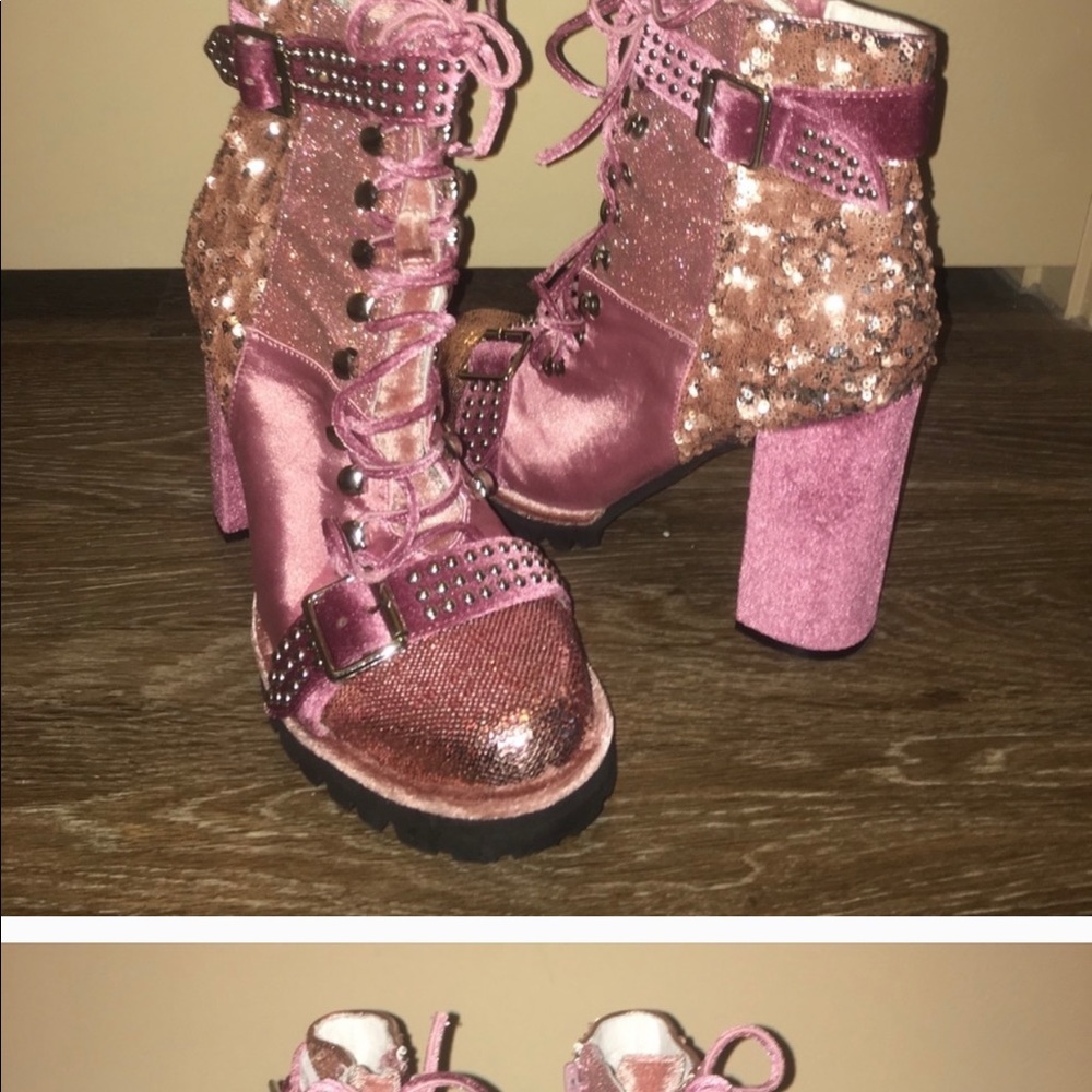 Looking For Lilith Pink sequin boots size 10!